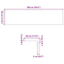 vindueskarme 2 stk ubehandlet 100x30x2 cm massivt egetræ
