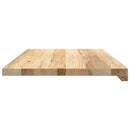 vindueskarme 2 stk ubehandlet 70x40x2 cm massivt egetræ