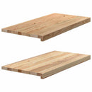 vindueskarme 2 stk ubehandlet 80x40x2 cm massivt egetræ