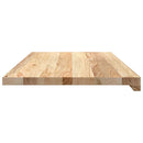 vindueskarme 2 stk ubehandlet 80x40x2 cm massivt egetræ