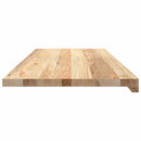 vindueskarme 2 stk ubehandlet 100x40x2 cm massivt egetræ