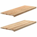vindueskarme 2 stk ubehandlet 110x40x2 cm massivt egetræ