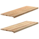vindueskarme 2 stk ubehandlet 120x40x2 cm massivt egetræ