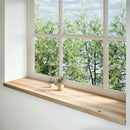 vindueskarme 2 stk ubehandlet 160x40x2 cm massivt egetræ