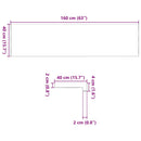 vindueskarme 2 stk ubehandlet 160x40x2 cm massivt egetræ