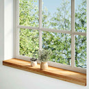 vindueskarme 2 stk lysebrun 80x15x2 cm massivt egetræ