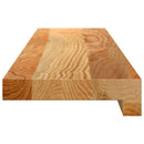 vindueskarme 2 stk lysebrun 80x15x2 cm massivt egetræ