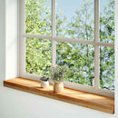 vindueskarme 2 stk lysebrun 90x15x2 cm massivt egetræ