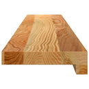 vindueskarme 2 stk lysebrun 100x15x2 cm massivt egetræ