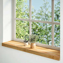 vindueskarme 2 stk lysebrun 70x20x2 cm massivt egetræ