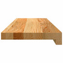 vindueskarme 2 stk lysebrun 70x20x2 cm massivt egetræ