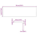vindueskarme 2 stk lysebrun 70x20x2 cm massivt egetræ