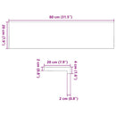 vindueskarme 2 stk lysebrun 80x20x2 cm massivt egetræ