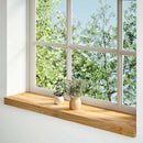 vindueskarme 2 stk lysebrun 90x20x2 cm massivt egetræ