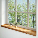 vindueskarme 2 stk lysebrun 120x20x2 cm massivt egetræ