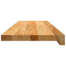 vindueskarme 2 stk lysebrun 80x25x2 cm massivt egetræ