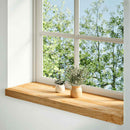 vindueskarme 2 stk lysebrun 90x25x2 cm massivt egetræ