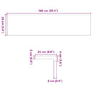vindueskarme 2 stk lysebrun 100x25x2 cm massivt egetræ
