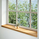 vindueskarme 2 stk lysebrun 140x25x2 cm massivt egetræ