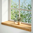 vindueskarme 2 stk lysebrun 70x30x2 cm massivt egetræ