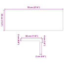 vindueskarme 2 stk lysebrun 70x30x2 cm massivt egetræ