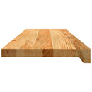 vindueskarme 2 stk lysebrun 80x30x2 cm massivt egetræ