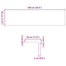 vindueskarme 2 stk lysebrun 100x30x2 cm massivt egetræ