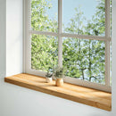 vindueskarme 2 stk lysebrun 110x30x2 cm massivt egetræ