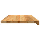 vindueskarme 2 stk lysebrun 70x40x2 cm massivt egetræ