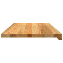 vindueskarme 2 stk lysebrun 80x40x2 cm massivt egetræ