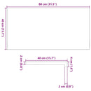 vindueskarme 2 stk lysebrun 80x40x2 cm massivt egetræ