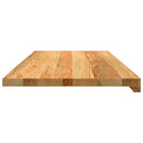 vindueskarme 2 stk lysebrun 90x40x2 cm massivt egetræ