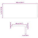 vindueskarme 2 stk lysebrun 100x40x2 cm massivt egetræ