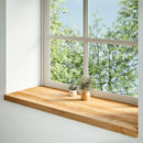 vindueskarme 2 stk lysebrun 110x40x2 cm massivt egetræ