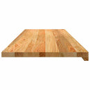 vindueskarme 2 stk lysebrun 120x40x2 cm massivt egetræ