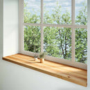 vindueskarme 2 stk lysebrun 160x40x2 cm massivt egetræ