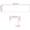 vindueskarme 2 stk lysebrun 160x40x2 cm massivt egetræ