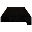 vindueskarme 2 stk brunsort 70x15x2 cm massivt egetræ
