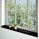 vindueskarme 2 stk brunsort 140x15x2 cm massivt egetræ