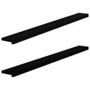 vindueskarme 2 stk brunsort 160x15x2 cm massivt egetræ