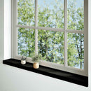 vindueskarme 2 stk brunsort 160x15x2 cm massivt egetræ