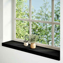 vindueskarme 2 stk brunsort 70x20x2 cm massivt egetræ