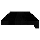 vindueskarme 2 stk brunsort 70x20x2 cm massivt egetræ