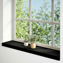 vindueskarme 2 stk brunsort 80x20x2 cm massivt egetræ