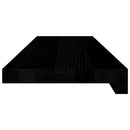 vindueskarme 2 stk brunsort 80x20x2 cm massivt egetræ
