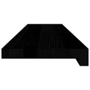 vindueskarme 2 stk brunsort 90x20x2 cm massivt egetræ