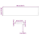 vindueskarme 2 stk brunsort 90x20x2 cm massivt egetræ