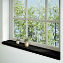 vindueskarme 2 stk brunsort 160x20x2 cm massivt egetræ