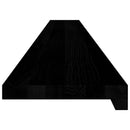 vindueskarme 2 stk brunsort 160x20x2 cm massivt egetræ