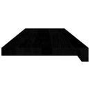 vindueskarme 2 stk brunsort 80x25x2 cm massivt egetræ